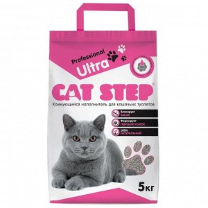 Наполнитель минеральный комкующийся CAT STEP Professional Ultra, 5 кг
