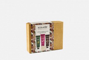 Подарочный набор Ecolatier Inspiration (Крем д/рук Увл 30мл+Крем д/рук Питание 30мл+Крем д/рук 30 мл Обновл+мыло 60 гр)