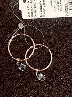 Серьги конго из серебра с позолотой