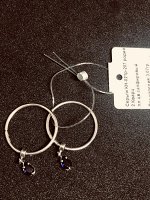 Серьги конго из серебра 22мм