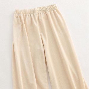 Женские свободные брюки на резинке, цвет кремовый