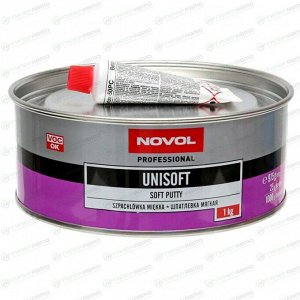 Шпатлевка Novol Professional Unisoft Soft Putty мягкая, (+отвердитель Betox-50PC), для различных поверхностей, банка 975г + туба 25г, арт. 1153