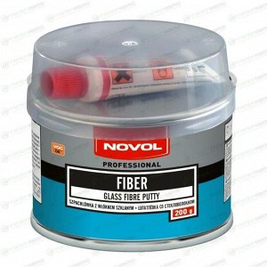 Шпатлевка Novol Professional Glass Fiber Putty со стекловолокном (+отвердитель Betox-50PC), для различных поверхностей, банка 192г + туба 8г, арт. 1220