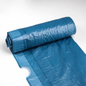 Мешки для мусора с завязками Доляна «Премиум», 50 л, толщина 25 мкм, рулон 10 шт, цвет голубой