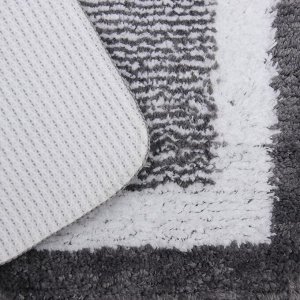 Коврик Доляна «Тэри», 58x38 см, микрофибра, цвет серый