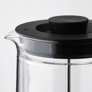 EGENTLIG ЭГЕНТЛИГ Кофе-пресс/заварочный чайник, двуслойные стенки/прозрачное стекло 0.9 л