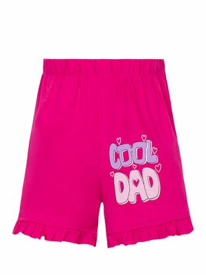Шорты для девочек "Cool dad", цвет Малиновый