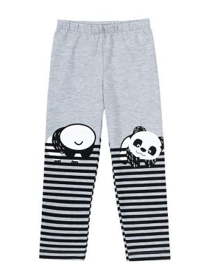 Лосины для девочек "Panda grey 2", цвет Серый