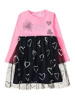 Платья для девочек &quot;Heart rose&quot;, цвет Розовый темно-синий