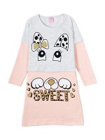 Платья для девочек &quot;Sweet grey-coral&quot;, цвет Серо-коралловый
