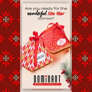 Трусы женские DOMINANT 39562 в подарочной упаковке, КРАСНЫЙ