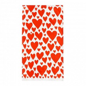 Полотенце "Этель" Red hearts 40х73см, 100% хл, саржа 190 г/м2