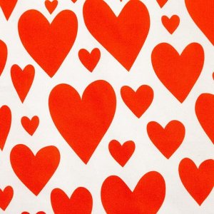 Полотенце "Этель" Red hearts 40х73см, 100% хл, саржа 190 г/м2
