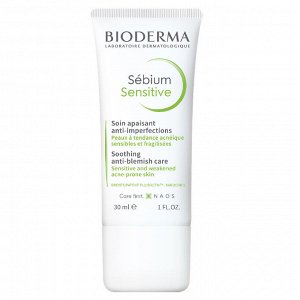 Биодерма Увлажняющий успокаивающий крем Sensitive для проблемной кожи 30 мл (Bioderma, Sebium)