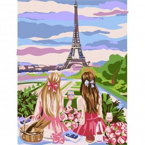 Картина по номерам на холсте с подрамником «Пикник в Париже» 30х40 см