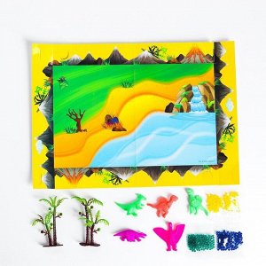 Тактильная коробочка «Создай свой динопарк», с растущими игрушками