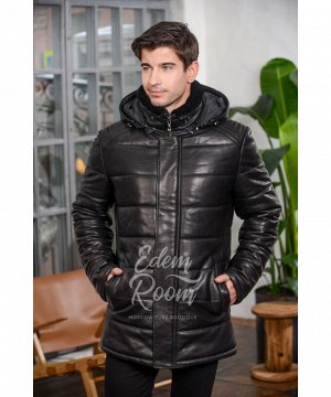 Кожаная утеплённая куртка для зимыАртикул: I-13394-2-85-CH