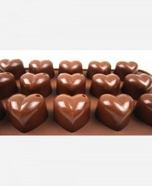 Формочка силикон "Сердца"  для шоколада, льда и др. 15 ячеек 9046068