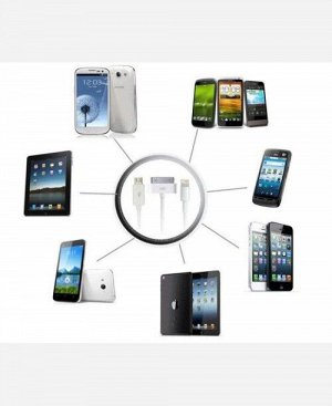 Универсальный кабель 3 в 1 для зарядки от usb для iPhone, IPad и Mini Usb-совместимых девайсов 904653