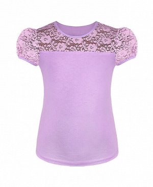 Сиреневая футболка (блузка) для девочки Цвет: сиреневый