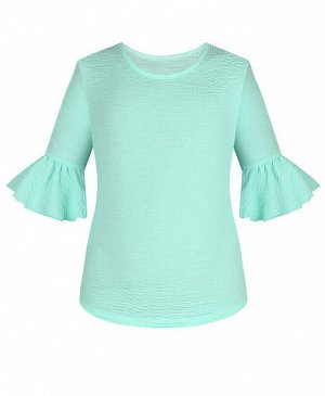 Блузка для девочки с воланами Цвет: ментоловый