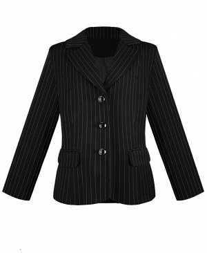 Черный пиджак для девочки Цвет: черная полоска