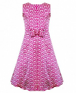 Малиновое платье в горошек для девочки Цвет: малиновый
