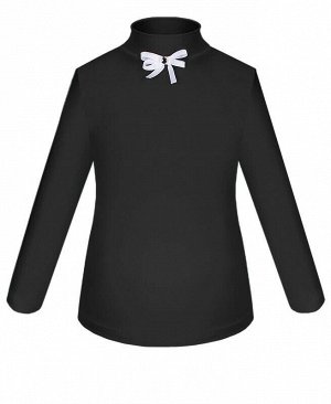 Школьная водолазка (блузка) с бантиком для девочки Цвет: тёмно-серый