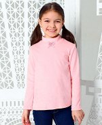 Розовая водолазка с бантиком для девочки Цвет: розовый