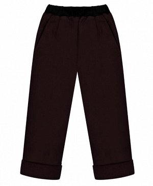 Теплые коричневые брюки для мальчика Цвет: коричневый