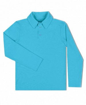 Голубая рубашка-поло для мальчика Цвет: голубой