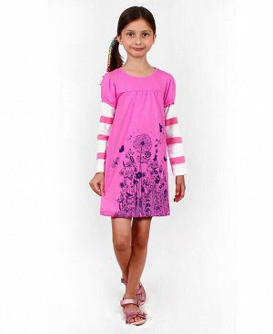 Платье с длинными рукавами для девочки Цвет: пурпурный
