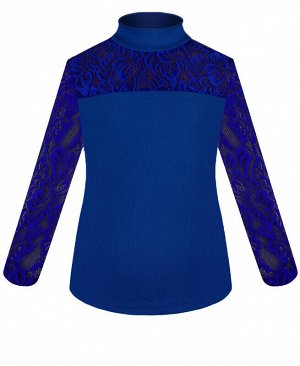 Васильковая блузка для девочки Цвет: васильковый