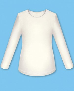 Школьный молочный джемпер (блузка) для девочки Цвет: молочный