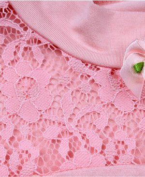 Школьная водолазка (блузка) для девочки приталенного силуэта Цвет: розовый