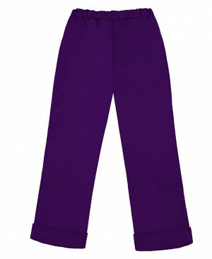 Теплые фиолетовые брюки для девочки Цвет: т.фиолет.