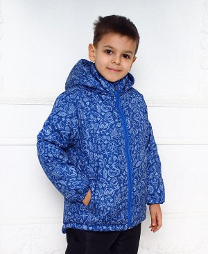 Радуга дети Куртка для мальчика на осень-весну Цвет: синий