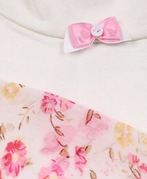 Молочная школьная блузка для девочки Цвет: молочный