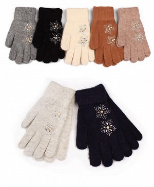 Перчатки для девочки Цвет: св.серый