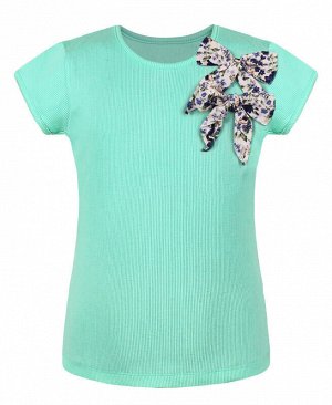 Салатовая футболка(блузка) для девочки Цвет: ментол
