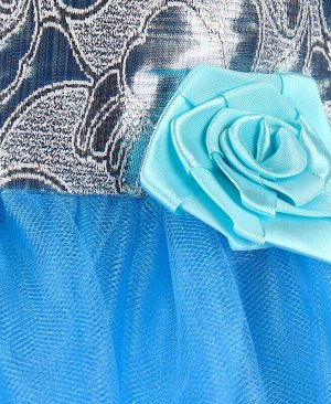 Нарядное голубое платье для девочки Цвет: голубой