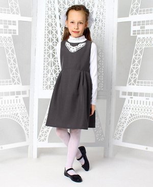 Школьный серый сарафан для девочки Цвет: серый
