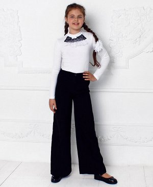 Радуга дети Черные школьные брюки для девочки Цвет: черный