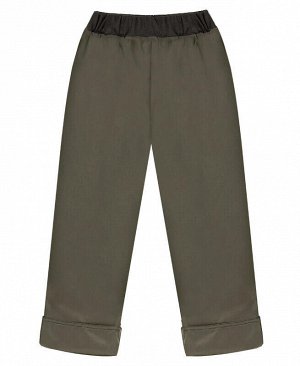 Серые утеплённые брюки для мальчика Цвет: серый