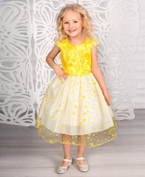 Жёлтое нарядное платье для девочки Цвет: жёлтый