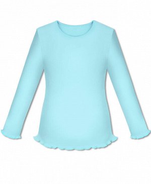 Джемпер (блузка) школьный для девочки Цвет: голубой