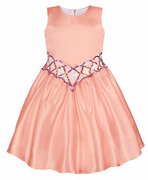 Персиковое платье для девочки Цвет: оранжевый