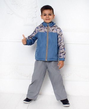 Теплые брюки для мальчика Цвет: серый