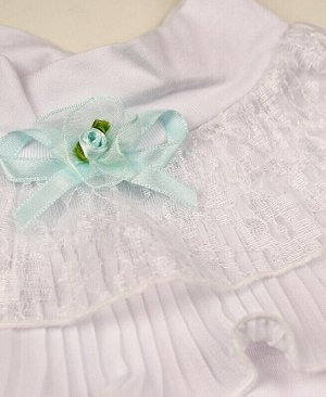 Школьная водолазка (блузка) блузка для девочки Цвет: белый+гол. бант