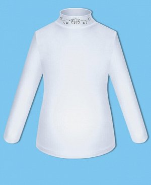 Белая школьная водолазка (блузка) для девочки Цвет: белый